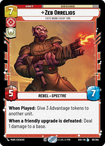 Zeb Orrelios - Fists Work Every Time (Ashes of the Empire)(ASH-161/264)(L)