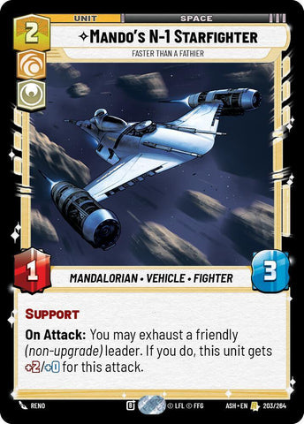 Mando's N-1 Starfighter - Faster than a Fathier (Ashes of the Empire)(ASH-203/264)(R)