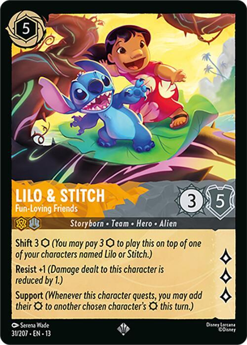 Lilo & Stitch - Fun-Loving Friends (Cold Foil) (Attack of the Vine!)(13-31/204)(SR)