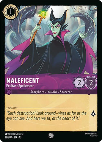 Maleficent - Exultant Spellcaster (Cold Foil) (Attack of the Vine!)(13-39/204)(C)