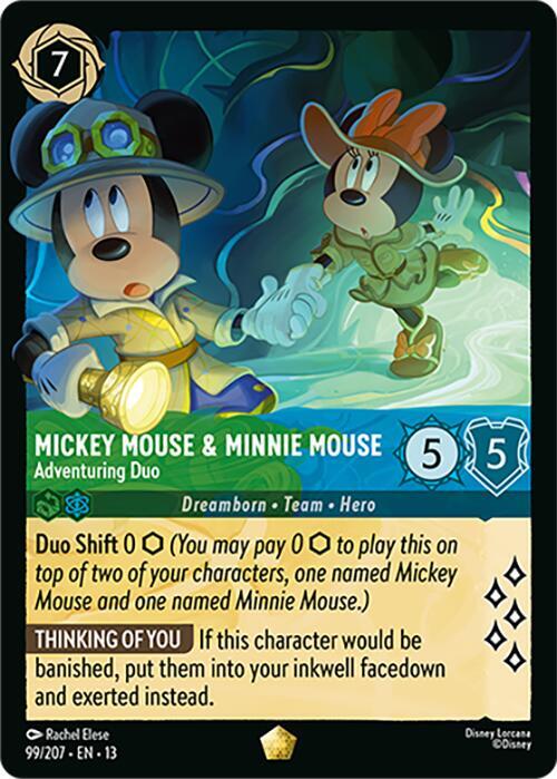 Mickey Mouse & Minnie Mouse - Adventuring Duo (Attack of the Vine!)(13-99/204)(L)