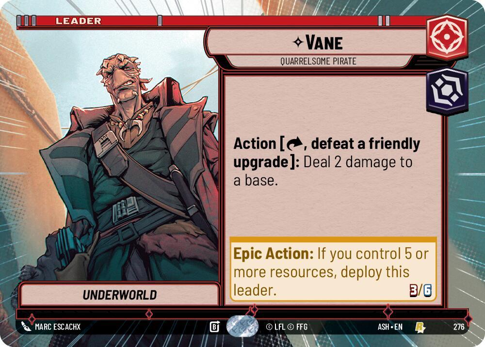 Vane - Quarrelsome Pirate (Hyperspace) (Ashes of the Empire)(ASH-276)(R)