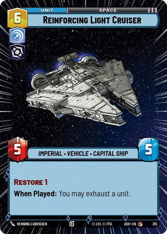 Reinforcing Light Cruiser (Hyperspace) (Ashes of the Empire)(ASH-315)(C)