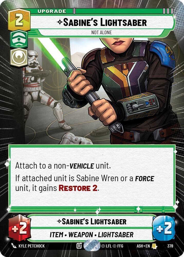 Sabine's Lightsaber - Not Alone (Hyperspace) (Ashes of the Empire)(ASH-378)(R)