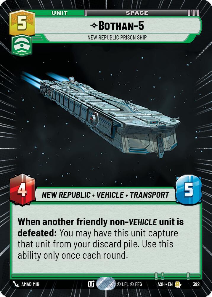 Bothan-5 - New Republic Prison Ship (Hyperspace) (Ashes of the Empire)(ASH-392)(R)