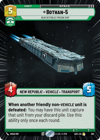 Bothan-5 - New Republic Prison Ship (Hyperspace) (Ashes of the Empire)(ASH-392)(R)