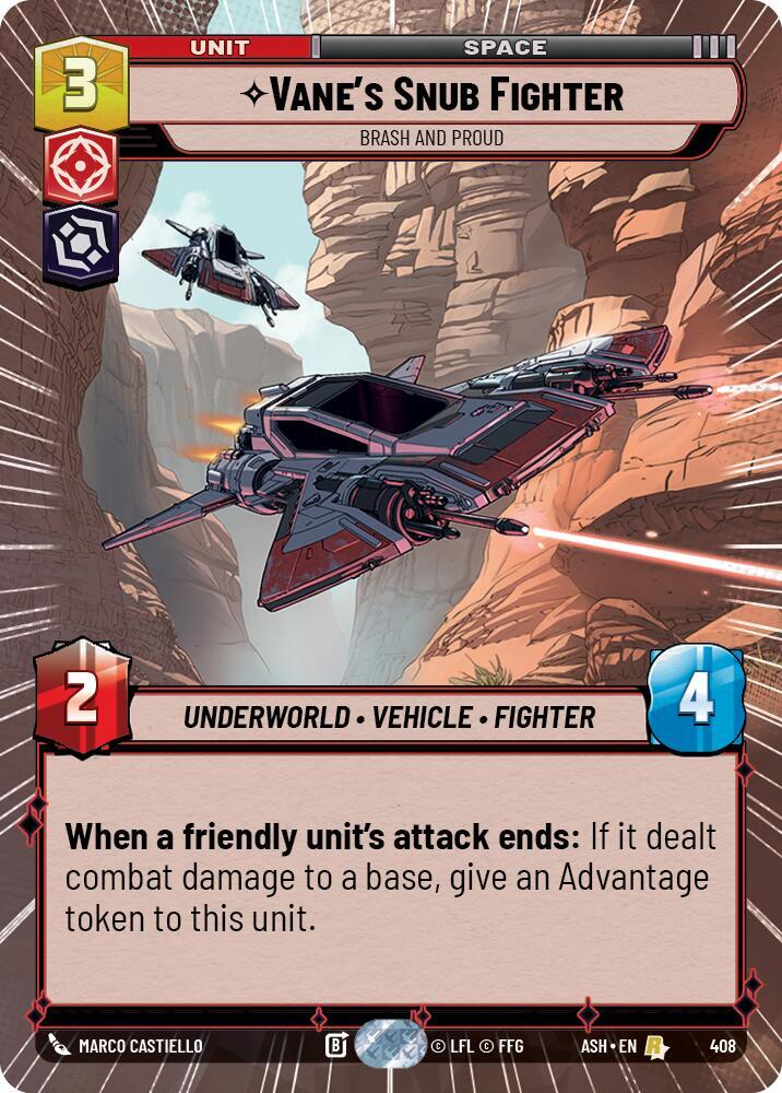 Vane's Snub Fighter - Brash and Proud (Hyperspace) (Ashes of the Empire)(ASH-408)(R)