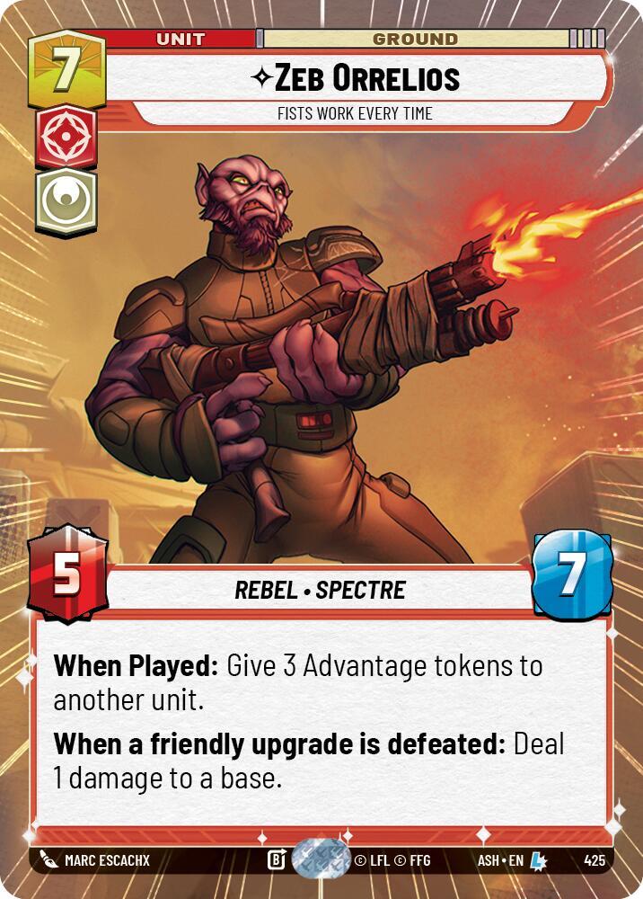 Zeb Orrelios - Fists Work Every Time (Hyperspace) (Ashes of the Empire)(ASH-425)(L)