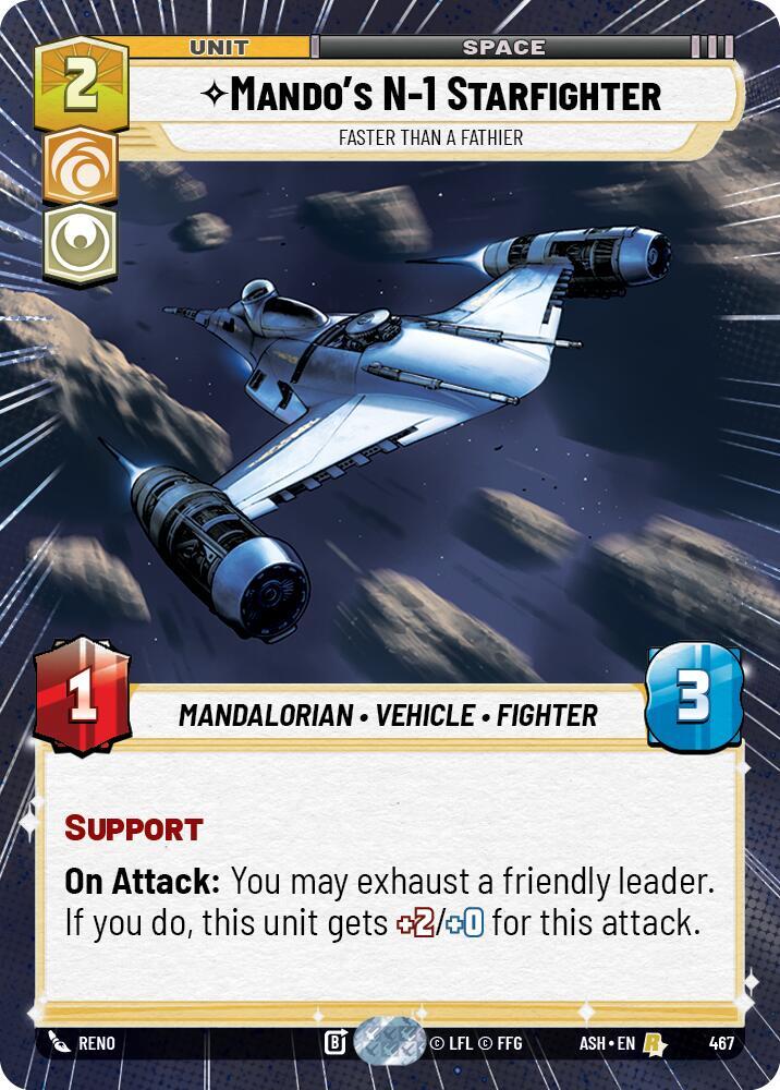 Mando's N-1 Starfighter - Faster than a Fathier (Hyperspace) (Ashes of the Empire)(ASH-467)(R)