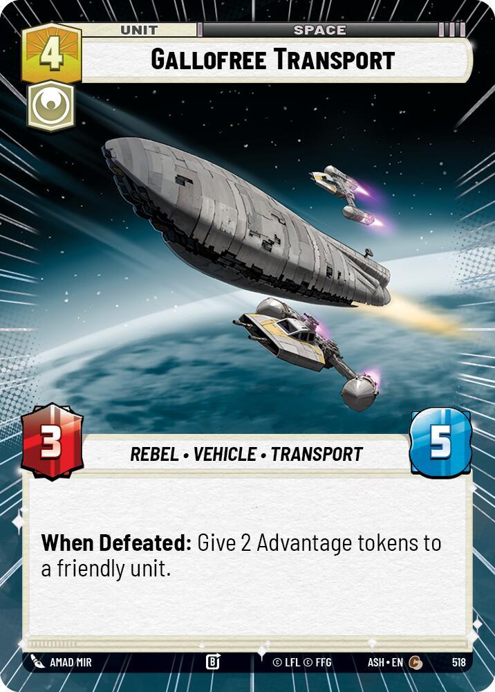 Gallofree Transport (Hyperspace) (Ashes of the Empire)(ASH-518)(C)