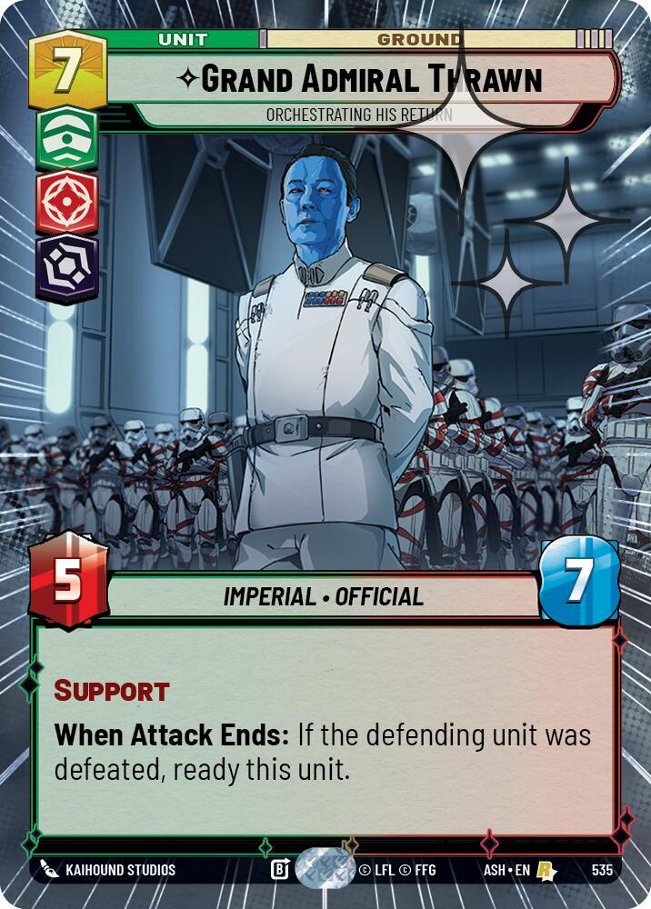 Grand Admiral Thrawn - Orchestrating His Return (Hyperspace Foil) - Foil (Ashes of the Empire)(ASH-535)(R)