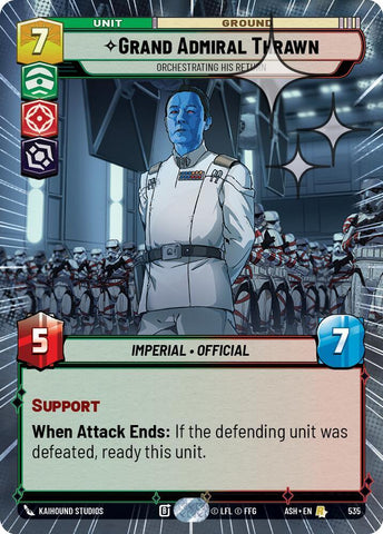 Grand Admiral Thrawn - Orchestrating His Return (Hyperspace Foil) - Foil (Ashes of the Empire)(ASH-535)(R)