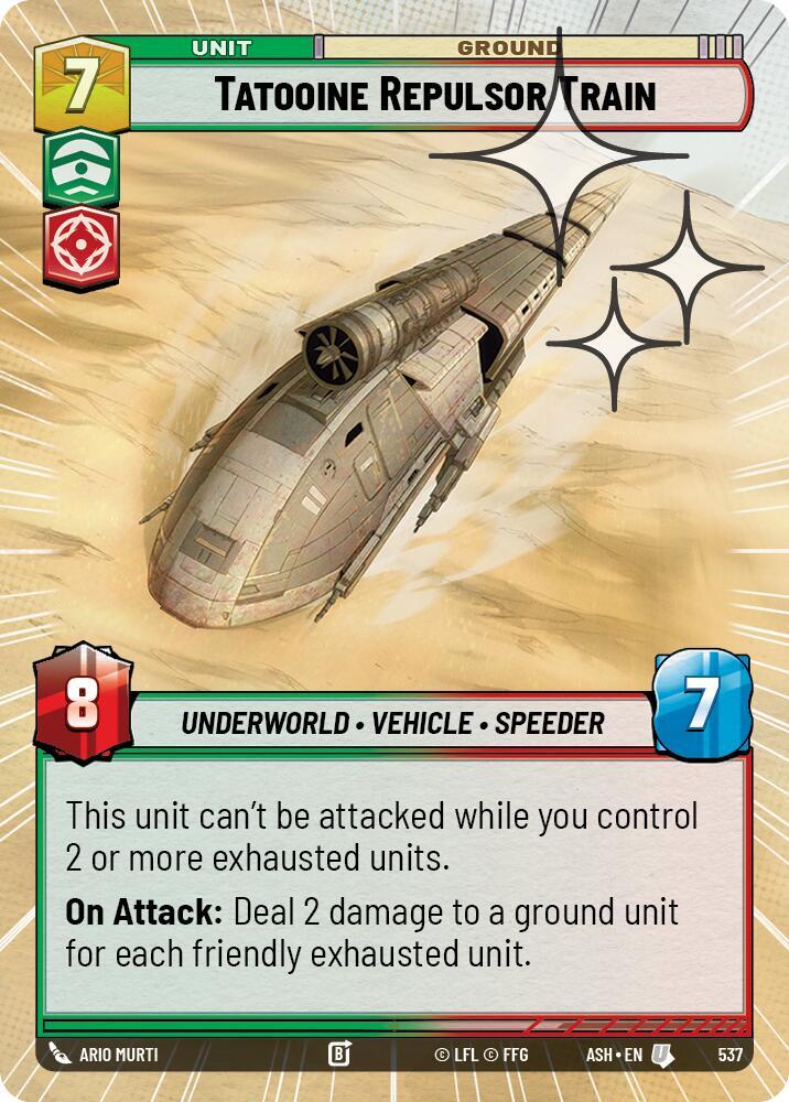 Tatooine Repulsor Train (Hyperspace Foil) (Ashes of the Empire)(ASH-537)(U)