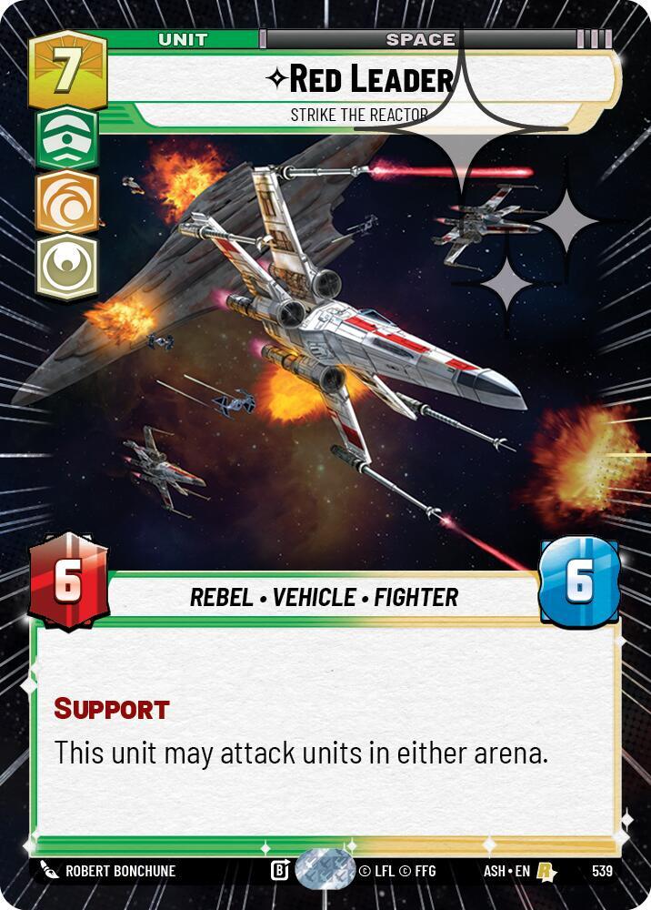 Red Leader - Strike the Reactor (Hyperspace Foil) - Foil (Ashes of the Empire)(ASH-539)(R)