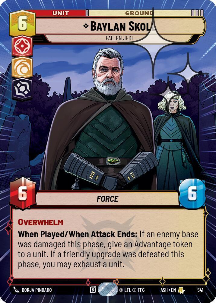 Baylan Skoll - Fallen Jedi (Hyperspace Foil) - Foil (Ashes of the Empire)(ASH-541)(R)
