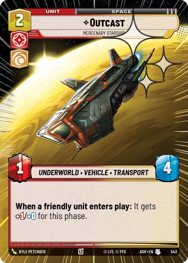 Outcast - Mercenary Starship (Hyperspace Foil) (Ashes of the Empire)(ASH-543)(U)