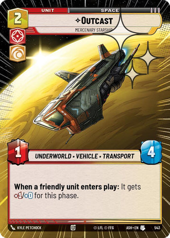 Outcast - Mercenary Starship (Hyperspace Foil) (Ashes of the Empire)(ASH-543)(U)