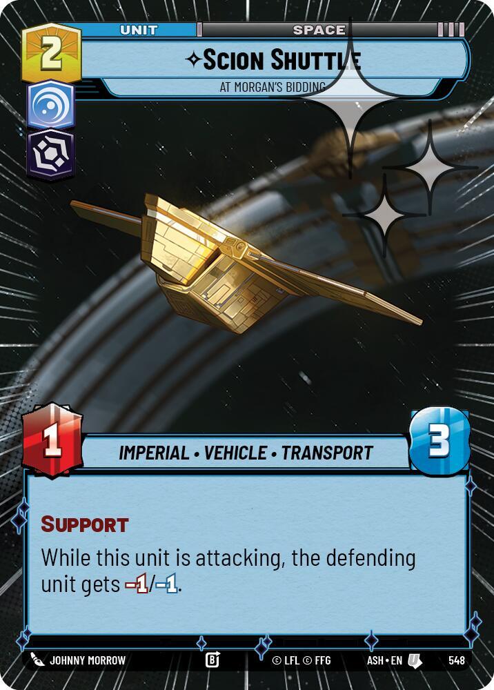 Scion Shuttle - At Morgan's Bidding (Hyperspace Foil) (Ashes of the Empire)(ASH-548)(U)