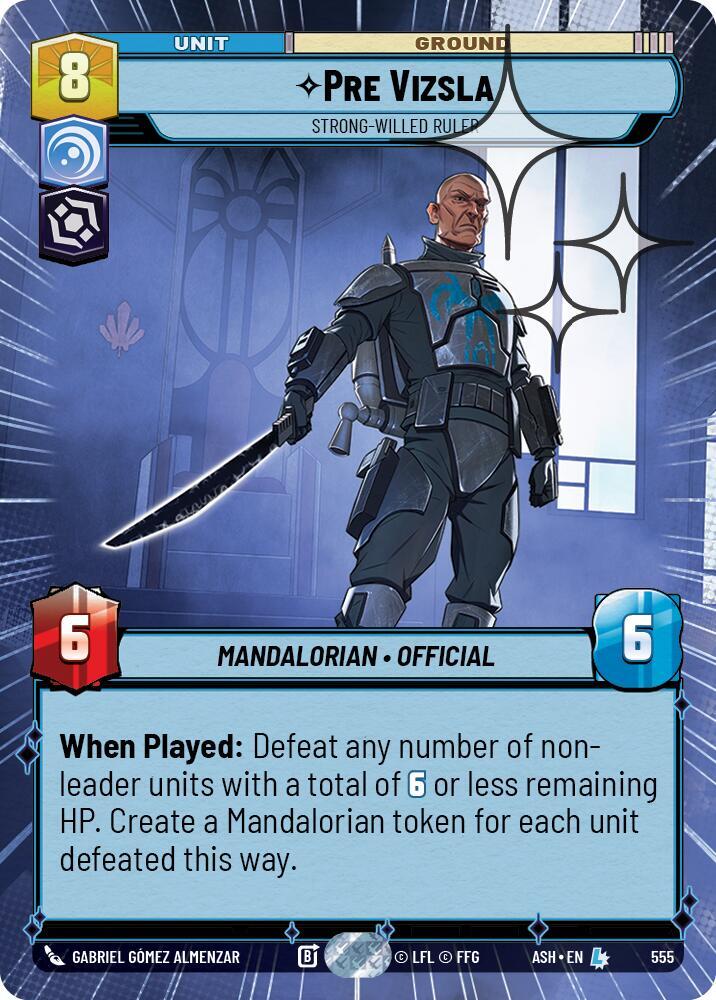 Pre Vizsla - Strong-Willed Ruler (Hyperspace Foil) - Foil (Ashes of the Empire)(ASH-555)(L)