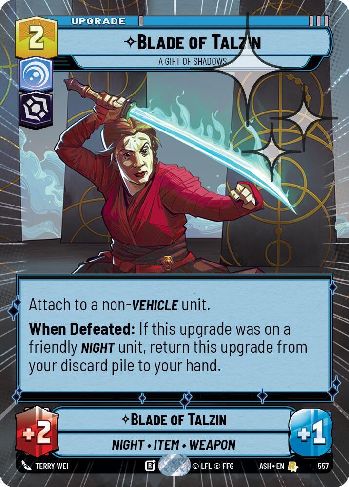 Blade of Talzin - A Gift of Shadows (Hyperspace Foil) - Foil (Ashes of the Empire)(ASH-557)(R)