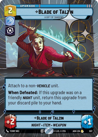 Blade of Talzin - A Gift of Shadows (Hyperspace Foil) - Foil (Ashes of the Empire)(ASH-557)(R)