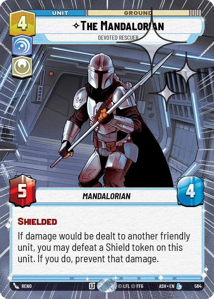 The Mandalorian - Devoted Rescuer (Hyperspace Foil) - Foil (Ashes of the Empire)(ASH-564)(L)