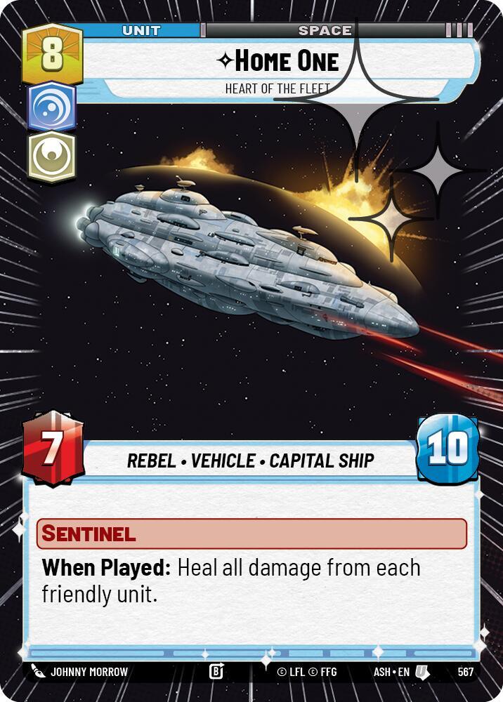 Home One - Heart of the Fleet (Hyperspace Foil) (Ashes of the Empire)(ASH-567)(U)