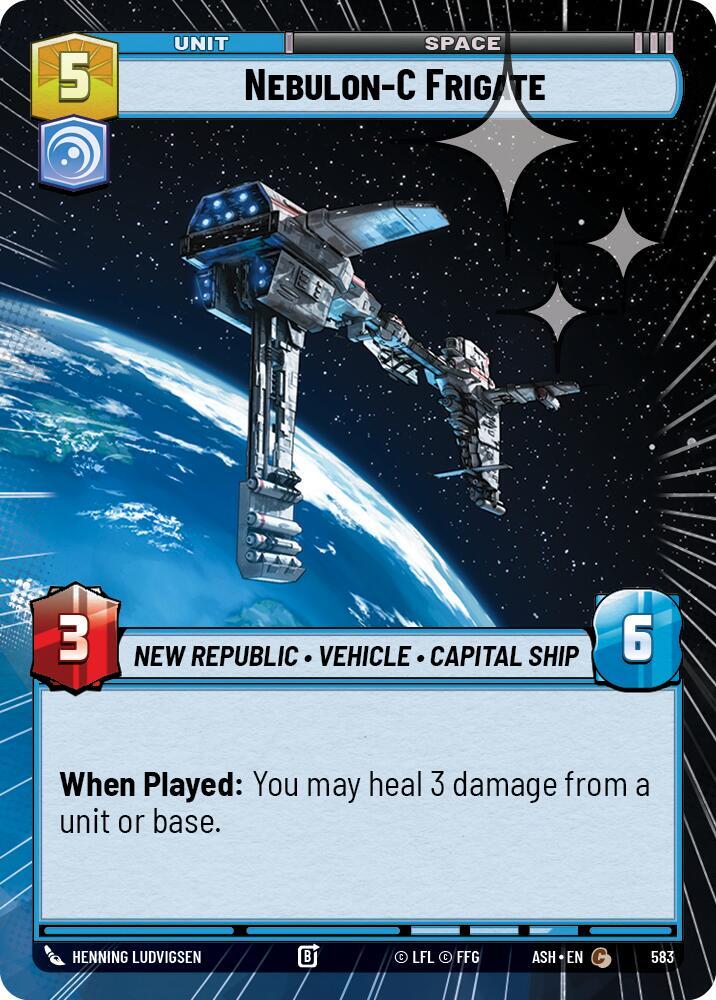 Nebulon-C Frigate (Hyperspace Foil) (Ashes of the Empire)(ASH-583)(C)
