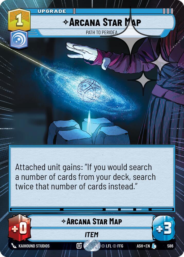 Arcana Star Map - Path to Peridea (Hyperspace Foil) - Foil (Ashes of the Empire)(ASH-586)(L)