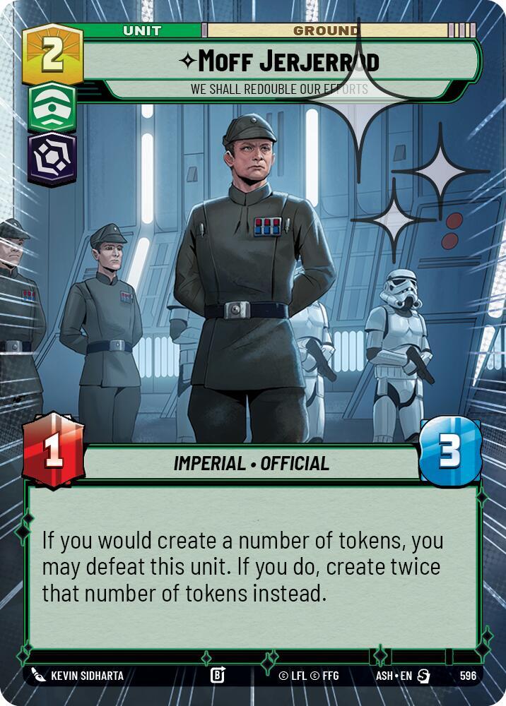 Moff Jerjerrod - We Shall Redouble Our Efforts (Hyperspace Foil) - Foil (Ashes of the Empire)(ASH-596)(S)