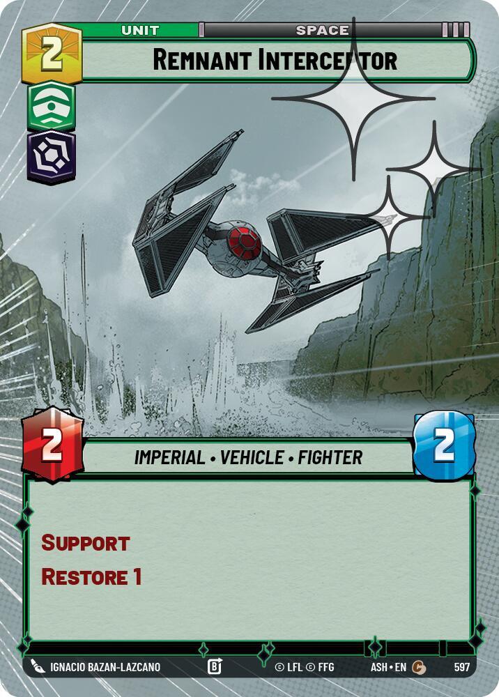 Remnant Interceptor (Hyperspace Foil) (Ashes of the Empire)(ASH-597)(C)