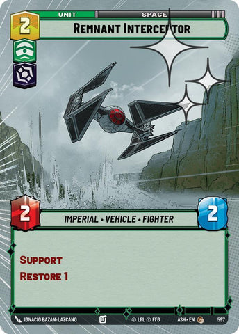 Remnant Interceptor (Hyperspace Foil) (Ashes of the Empire)(ASH-597)(C)