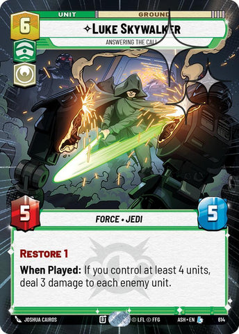 Luke Skywalker - Answering the Call (Hyperspace Foil) - Foil (Ashes of the Empire)(ASH-614)(L)