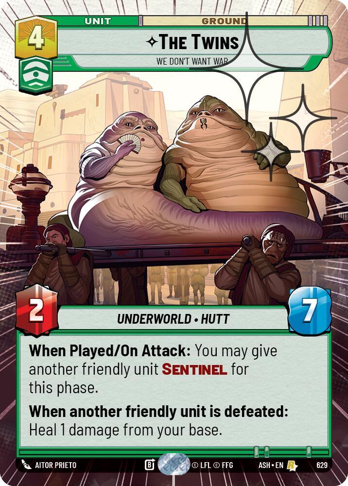 The Twins - We Don't Want War (Hyperspace Foil) - Foil (Ashes of the Empire)(ASH-629)(R)