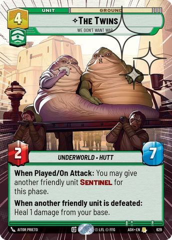 The Twins - We Don't Want War (Hyperspace Foil) - Foil (Ashes of the Empire)(ASH-629)(R)