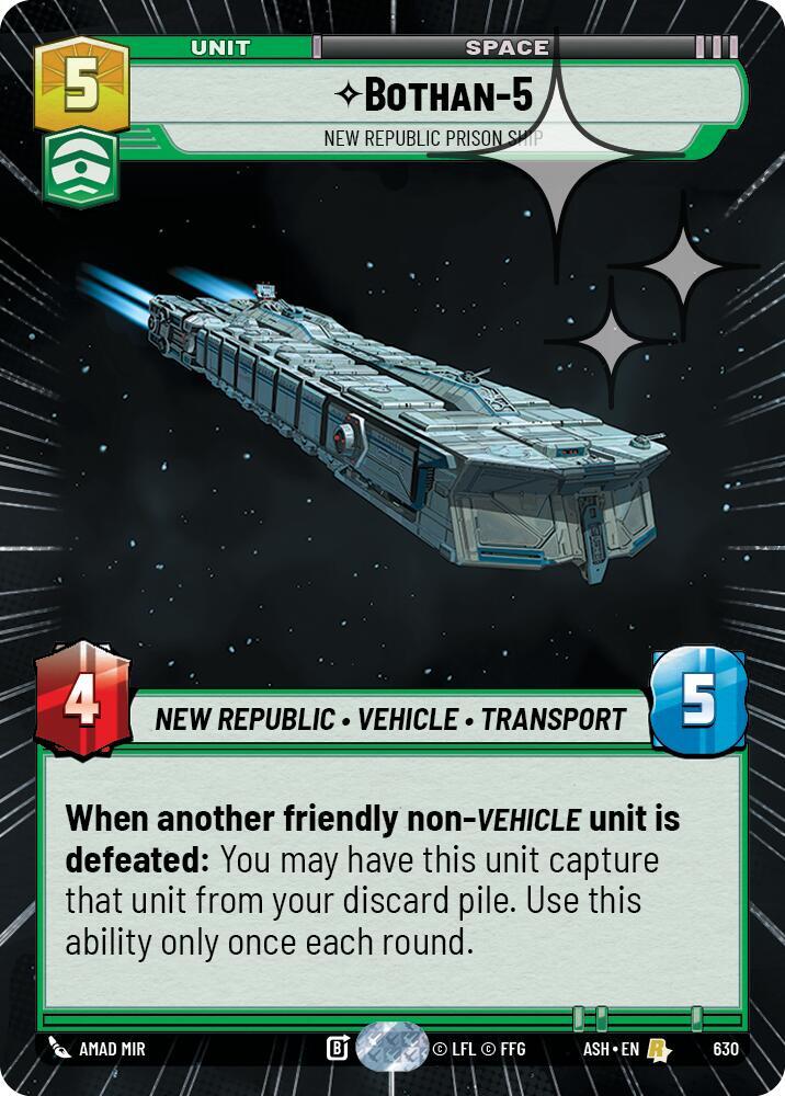 Bothan-5 - New Republic Prison Ship (Hyperspace Foil) - Foil (Ashes of the Empire)(ASH-630)(R)