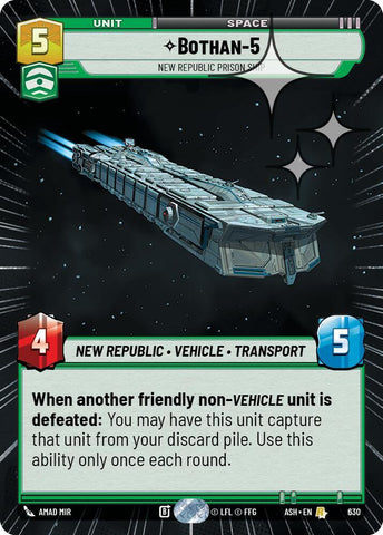 Bothan-5 - New Republic Prison Ship (Hyperspace Foil) - Foil (Ashes of the Empire)(ASH-630)(R)