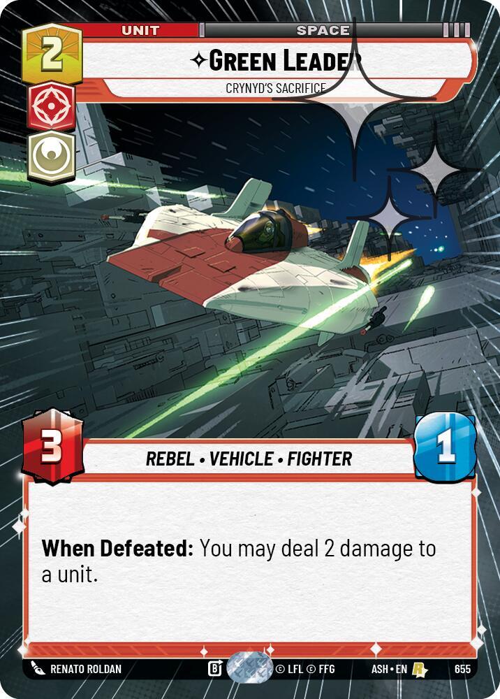 Green Leader - Crynyd's Sacrifice (Hyperspace Foil) - Foil (Ashes of the Empire)(ASH-655)(R)