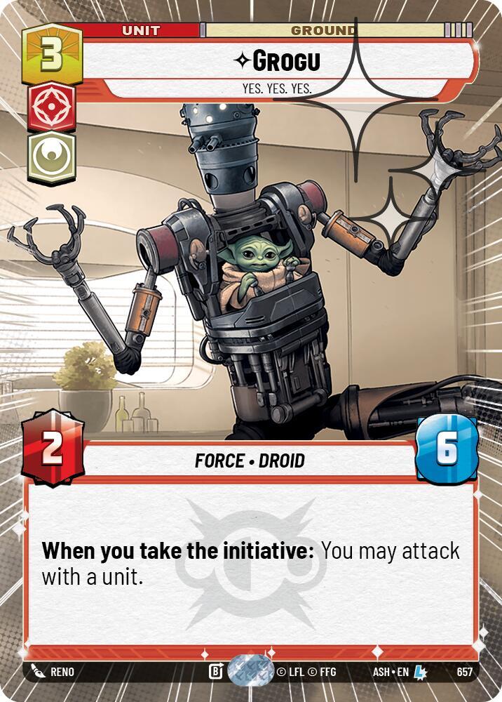 Grogu - Yes. Yes. Yes. (Hyperspace Foil) - Foil (Ashes of the Empire)(ASH-657)(L)