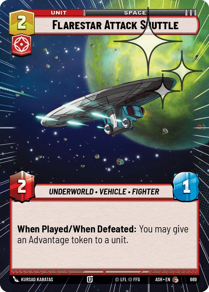 Flarestar Attack Shuttle (Hyperspace Foil) (Ashes of the Empire)(ASH-669)(C)