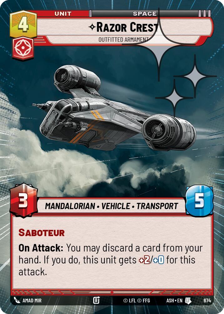 Razor Crest - Outfitted Armament (Hyperspace Foil) (Ashes of the Empire)(ASH-674)(U)
