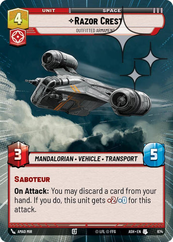 Razor Crest - Outfitted Armament (Hyperspace Foil) (Ashes of the Empire)(ASH-674)(U)