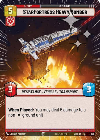 StarFortress Heavy Bomber (Hyperspace Foil) (Ashes of the Empire)(ASH-676)(C)