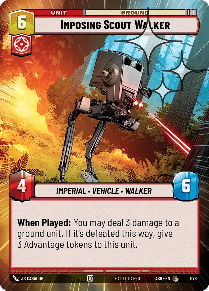Imposing Scout Walker (Hyperspace Foil) (Ashes of the Empire)(ASH-678)(C)