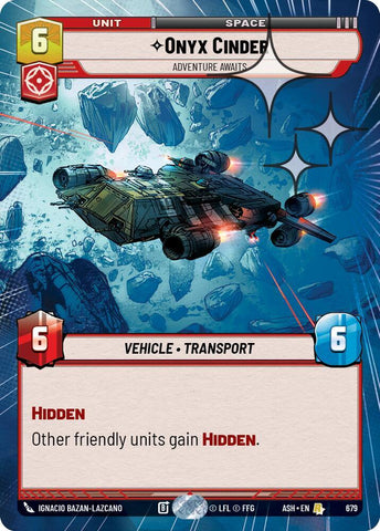 Onyx Cinder - Adventure Awaits (Hyperspace Foil) - Foil (Ashes of the Empire)(ASH-679)(R)