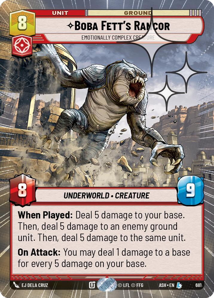 Boba Fett's Rancor - Emotionally Complex Creature (Hyperspace Foil) - Foil (Ashes of the Empire)(ASH-681)(L)