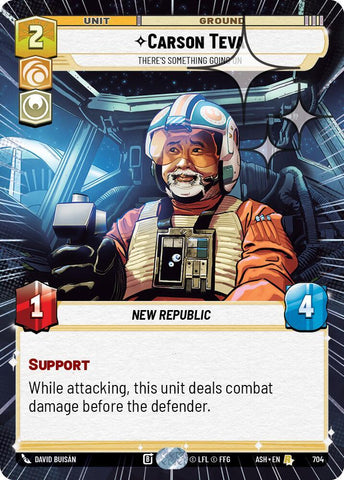 Carson Teva - There's Something Going On (Hyperspace Foil) - Foil (Ashes of the Empire)(ASH-704)(R)