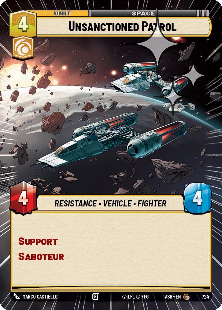 Unsanctioned Patrol (Hyperspace Foil) (Ashes of the Empire)(ASH-724)(C)