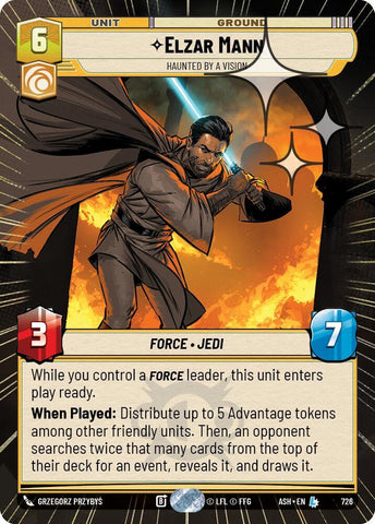 Elzar Mann - Haunted by a Vision (Hyperspace Foil) (Ashes of the Empire)(ASH-726)(L)