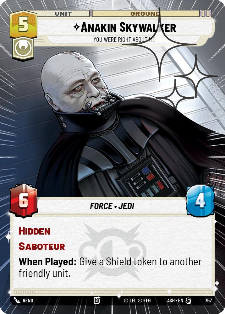 Anakin Skywalker - You Were Right About Me (Hyperspace Foil) - Foil (Ashes of the Empire)(ASH-757)(S)